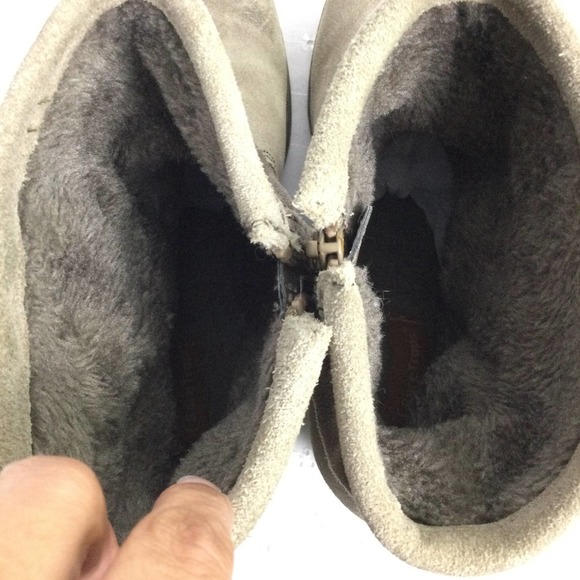 BareTraps Kammy Tan Leather Zip Up Round Toe Chunky Heel Ankle Boot Women's 11M - Picture 12 of 14